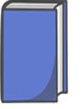 Clip art image of a plain blue book.